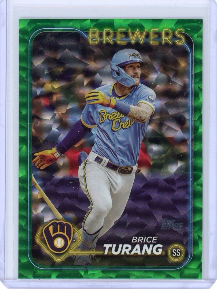 2024 Topps Series 2 Brice Turang #570 Green Foil Parallel /499 MLB Baseball Card