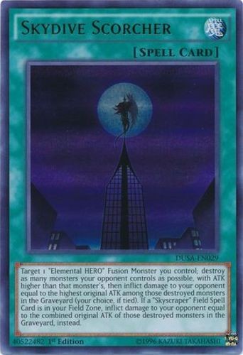 Skydive Scorcher DUSA-EN029 Ultra Rare 1st Edition NM English