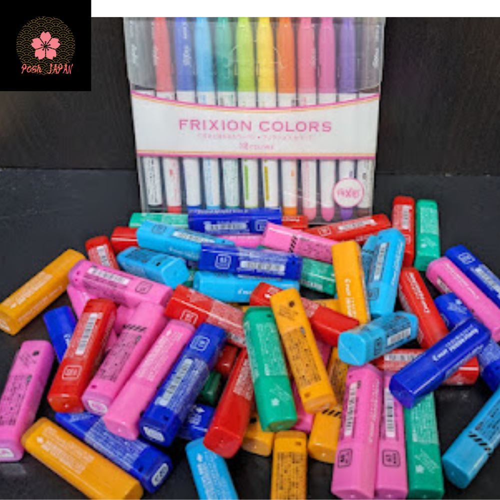 PILOT Frixion Erasable Stamp 60 & Pen 12 Set  SFC-120M-12C SPF-12 JAPAN M021