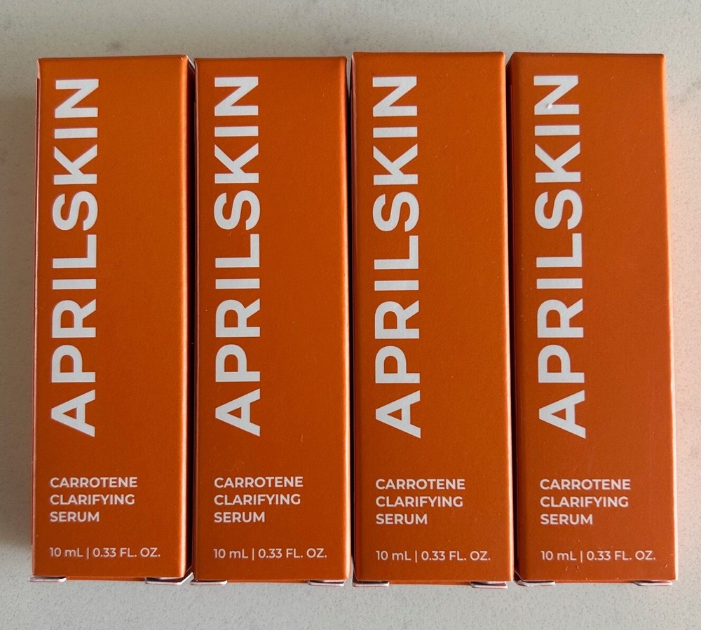 4X Aprilskin Carrotene Clarifying Serum 0.33oz/10mL Each K-Beauty Exp 5/26