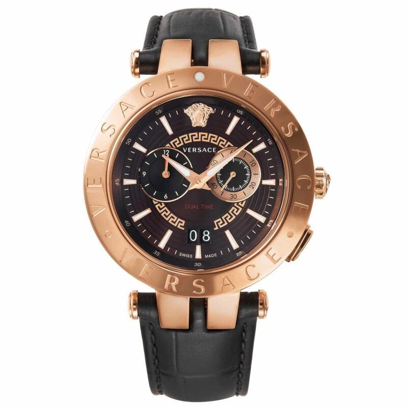 Versace V-Race Dual Time Stainless Steel Watch VEBV00722