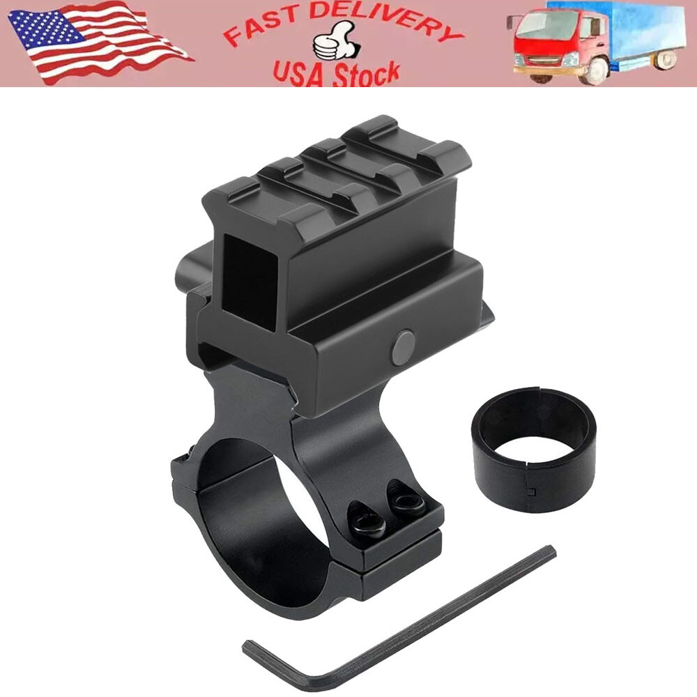 Scope Barrel 25.4mm & 30mm Ring Adapter with 1 Inch 3-Slot Riser Mount