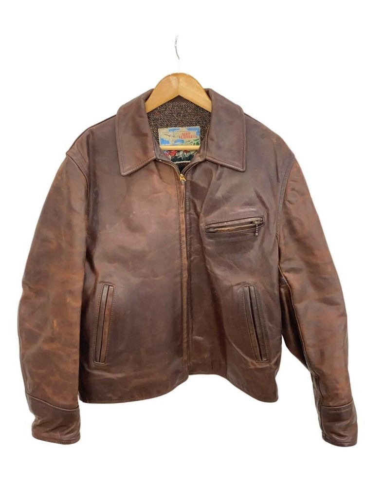Aero Leather Jacket Blouson/42/Leather/Brw 3370