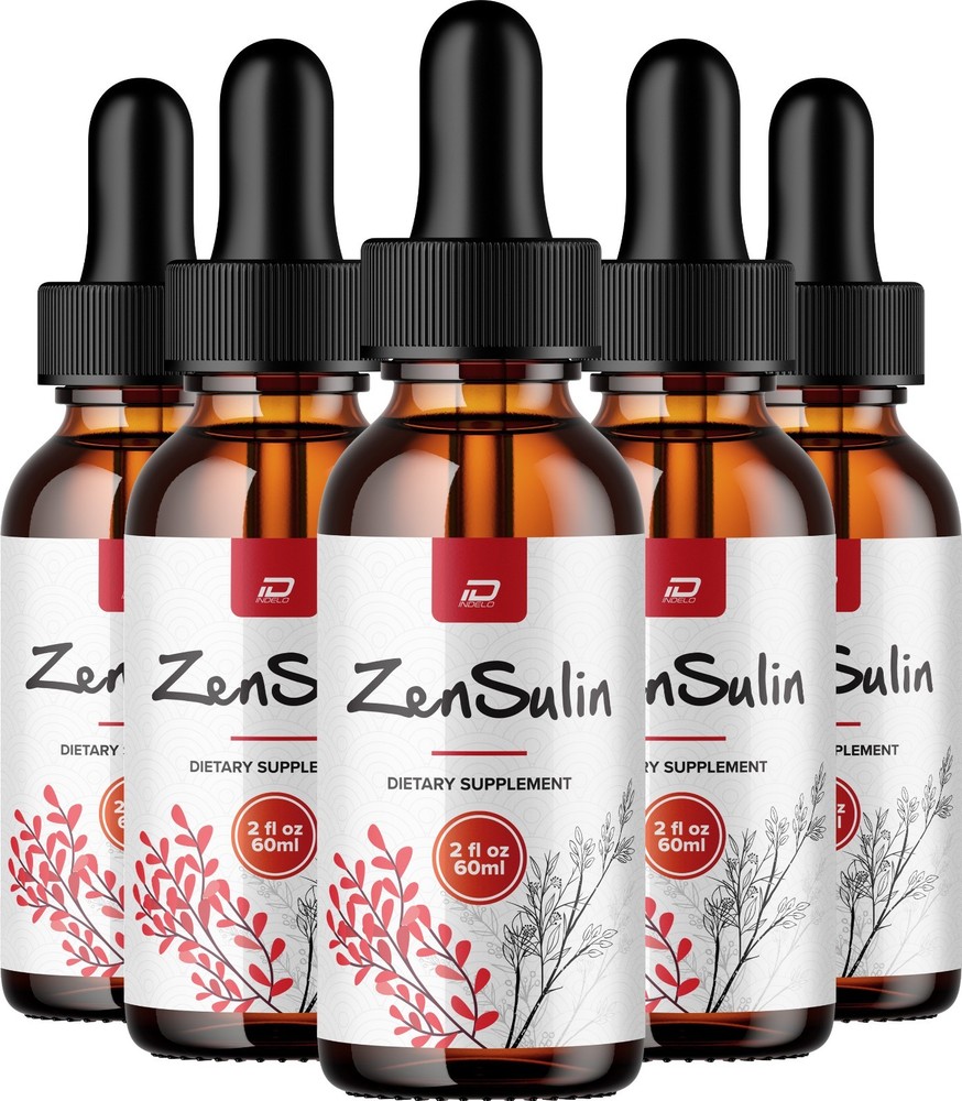 (5 Pack) ZenSulin Liquid Drops – Zen Sulin Natural Blend Healthy Organic Support