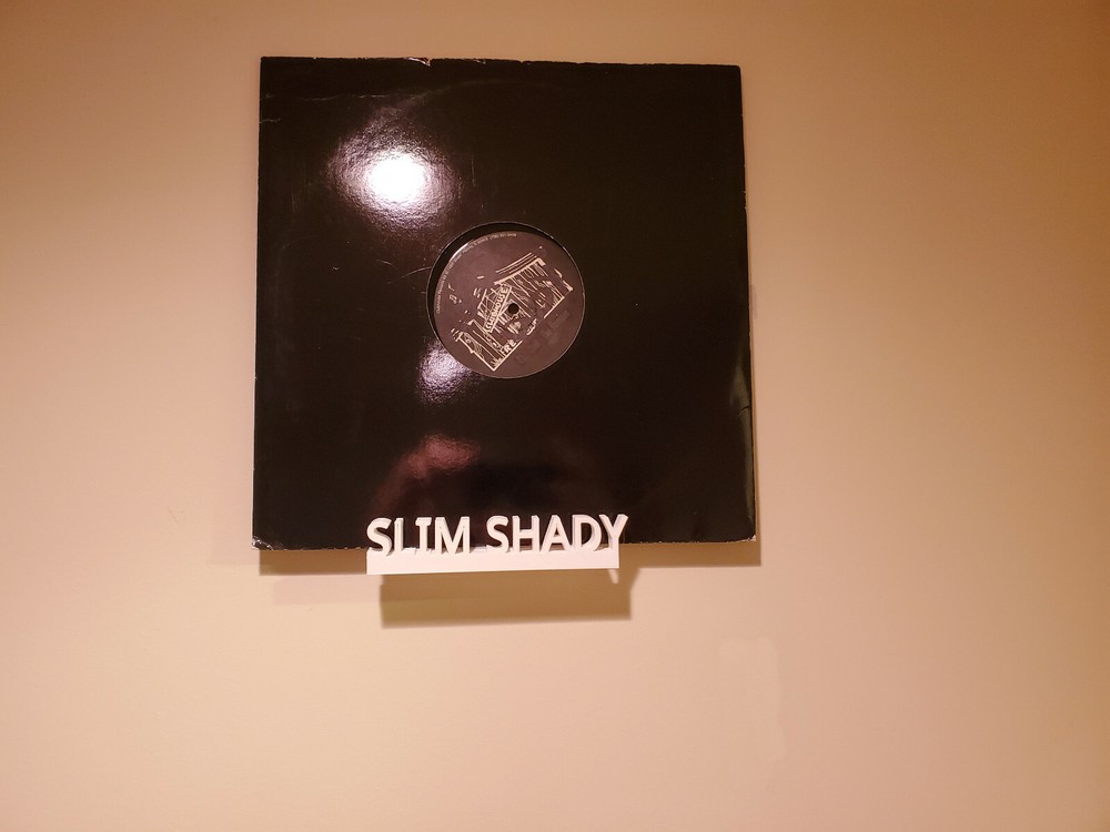 Slim Shady Vinyl Record Wall Shelf - Large White Storage Display  
