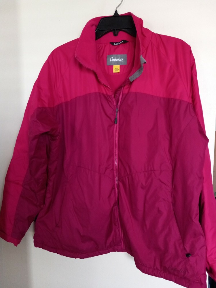 Cabelas Womens XL Magenta Pink Long Sleeve Outdoor Jacket