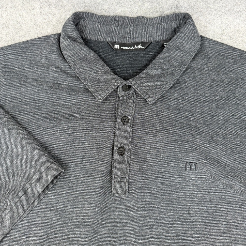 Travis Mathew Polo Shirt Men's 3XL XXXL Heathered Gray Golf Performance 1MM211