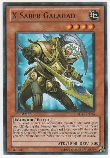 X-Saber Galahad - 5DS3-EN013 - Common - 1st Edition x3 - Lightly Played