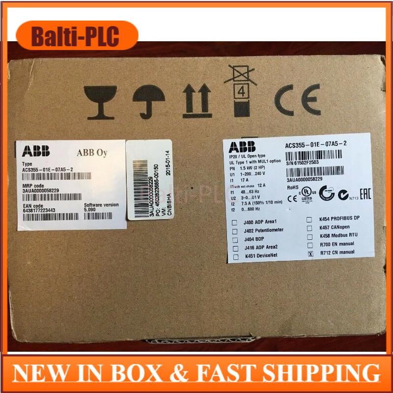 one new abb ACS355-01E-07A5-2 INVERTER MICRO DRIVE Brand New No Keypad