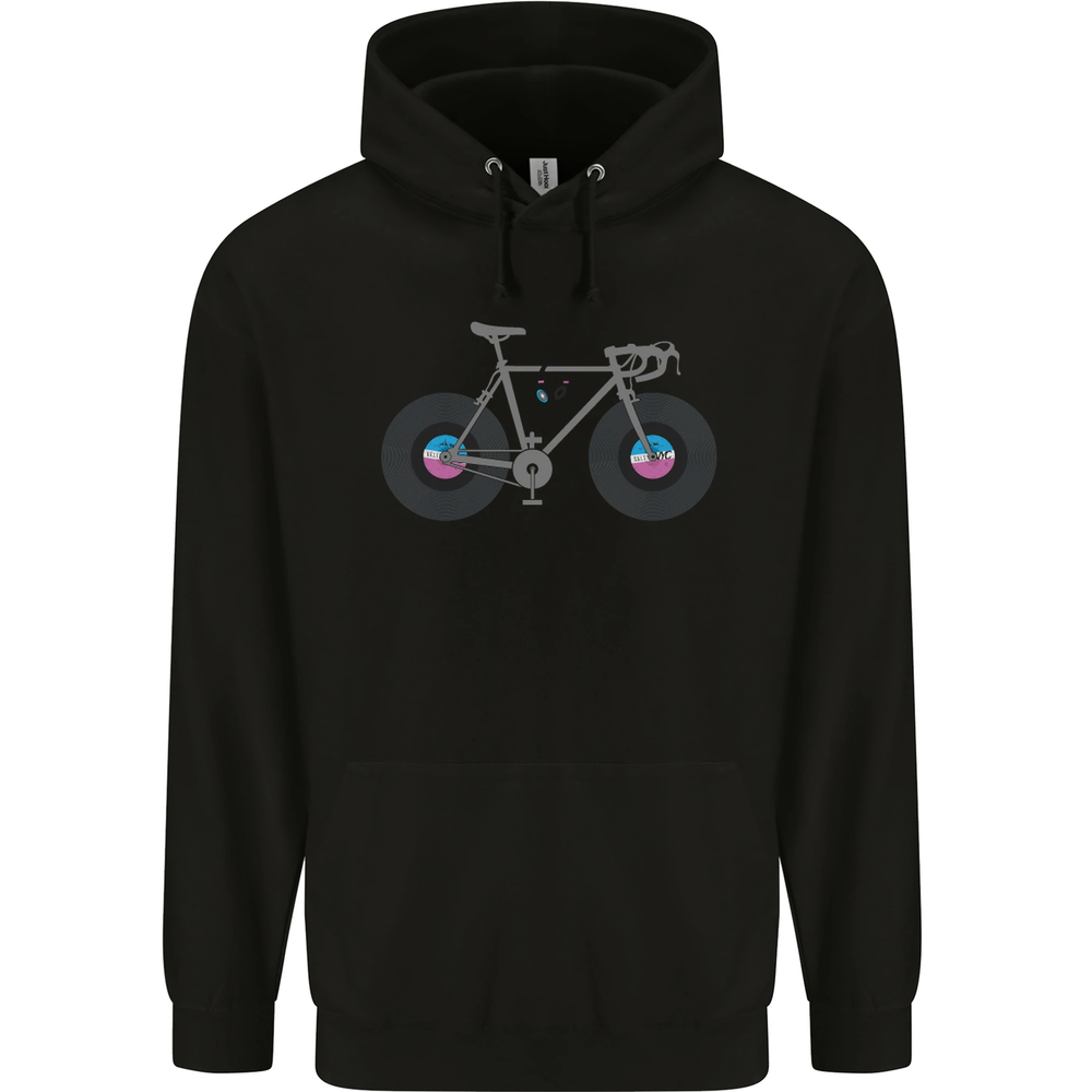 Cycling Music Cyclist Funny Bicycle Bike Mens 80% Cotton Hoodie