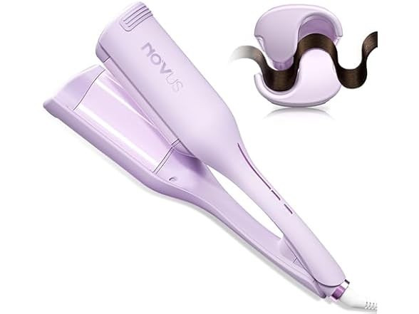 Purple 1.4 Inch Curling Iron Hair Crimper Waver for Textured Waves