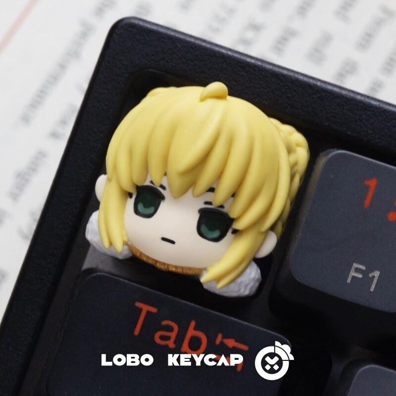 Fate/stay Night Saber Resin Keycap for Mechanical Keyboards - Premium Custom Artisan Keycap Design