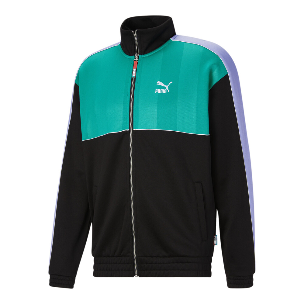 Puma Fandom T7 Jacquard Full Zip Track Jacket Mens Size XXL  Casual Athletic Out