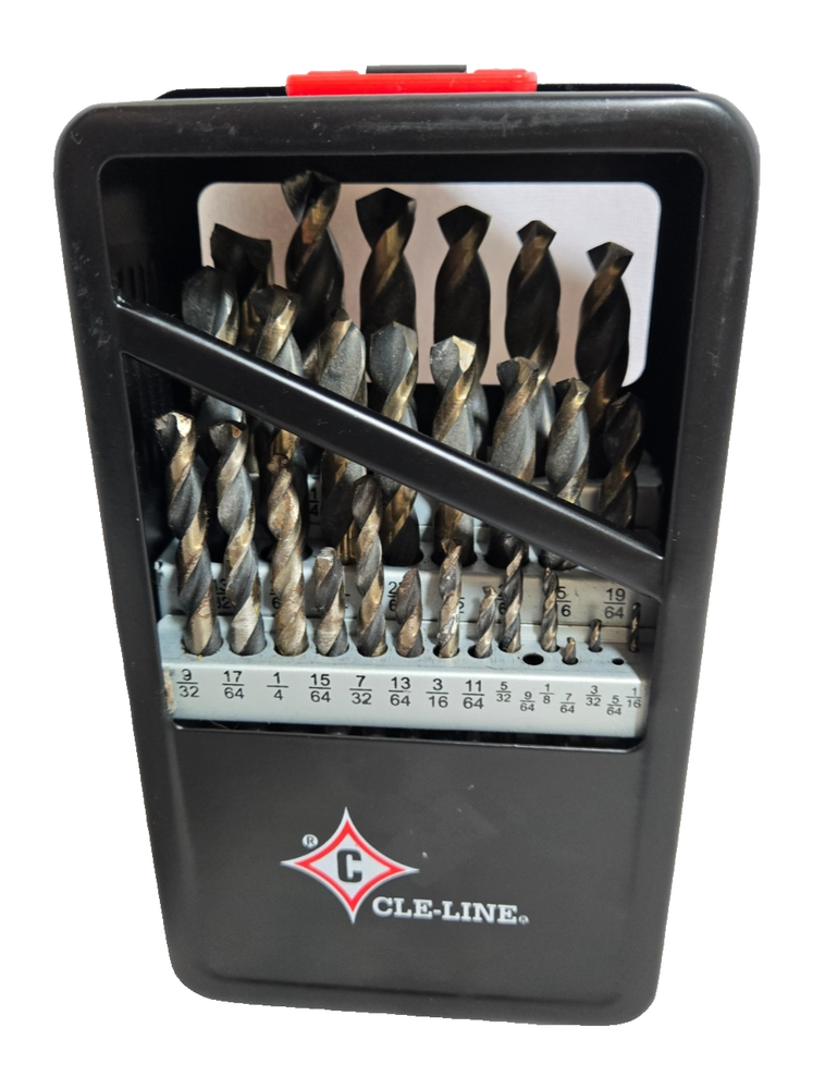 Cle-Line Black & Gold Drill Bit Set - 27 Pieces (2 Original Bits Missing)