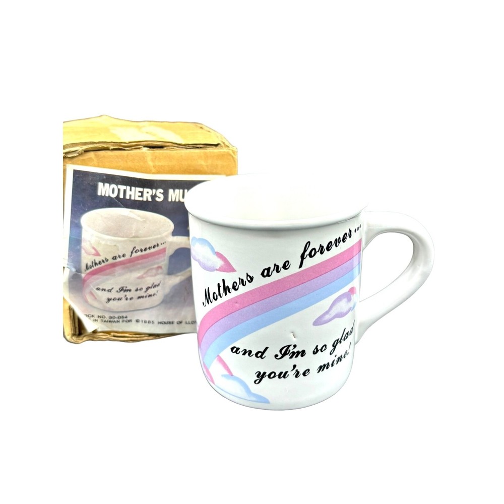 Vintage House of Lloyd Mother's are Forever Mug 1985 Rainbow message New