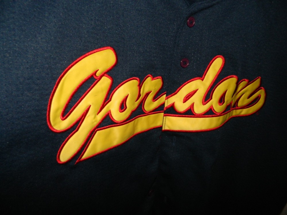 Chase Authentics Jeff Gordon #24 Size L Blue Embroidered Nascar Baseball Jersey