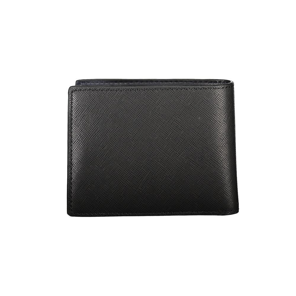 Tommy Hilfiger Men's Black Genuine Leather Slim Wallet