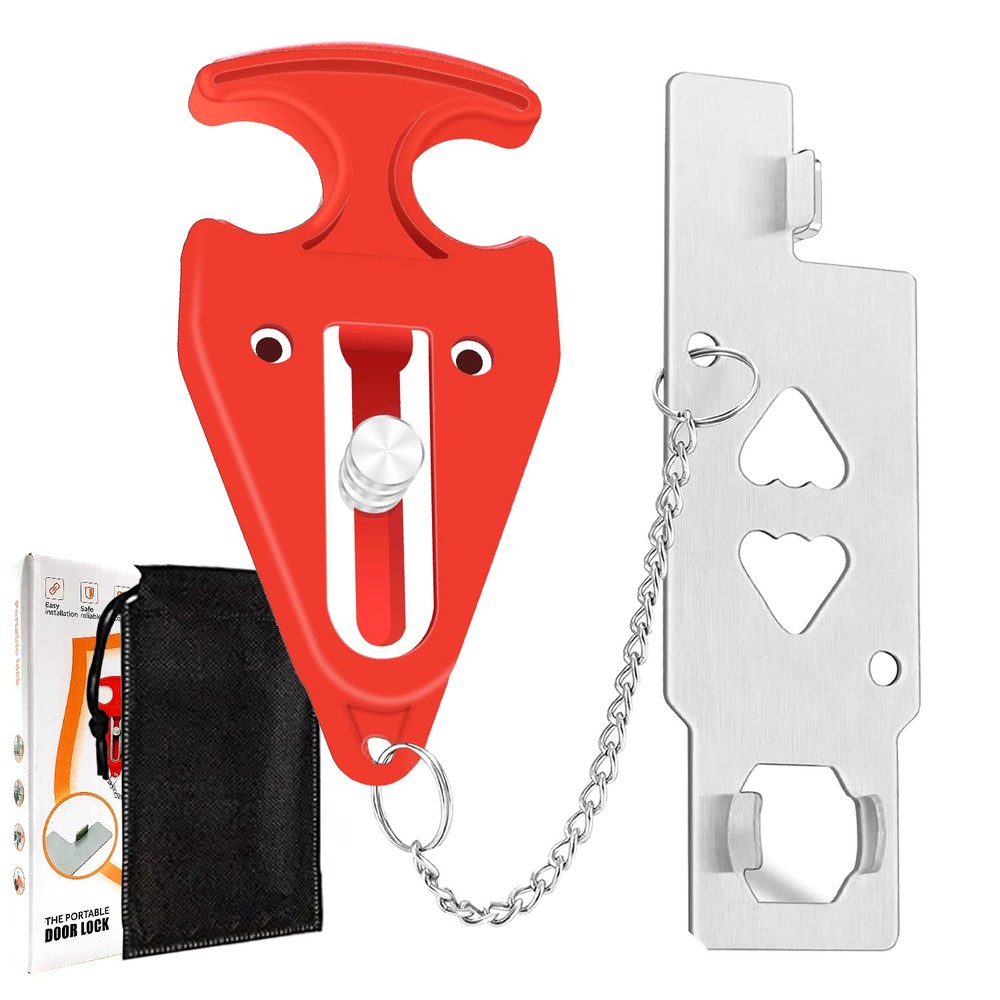 Portable L-Shaped Travel Door Lock for Hotels Universal Security Latch