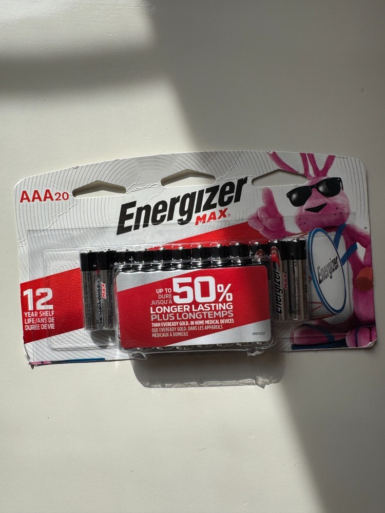 Genuine Energizer MAX AAA Batteries (20 Pack) Exp 2036
