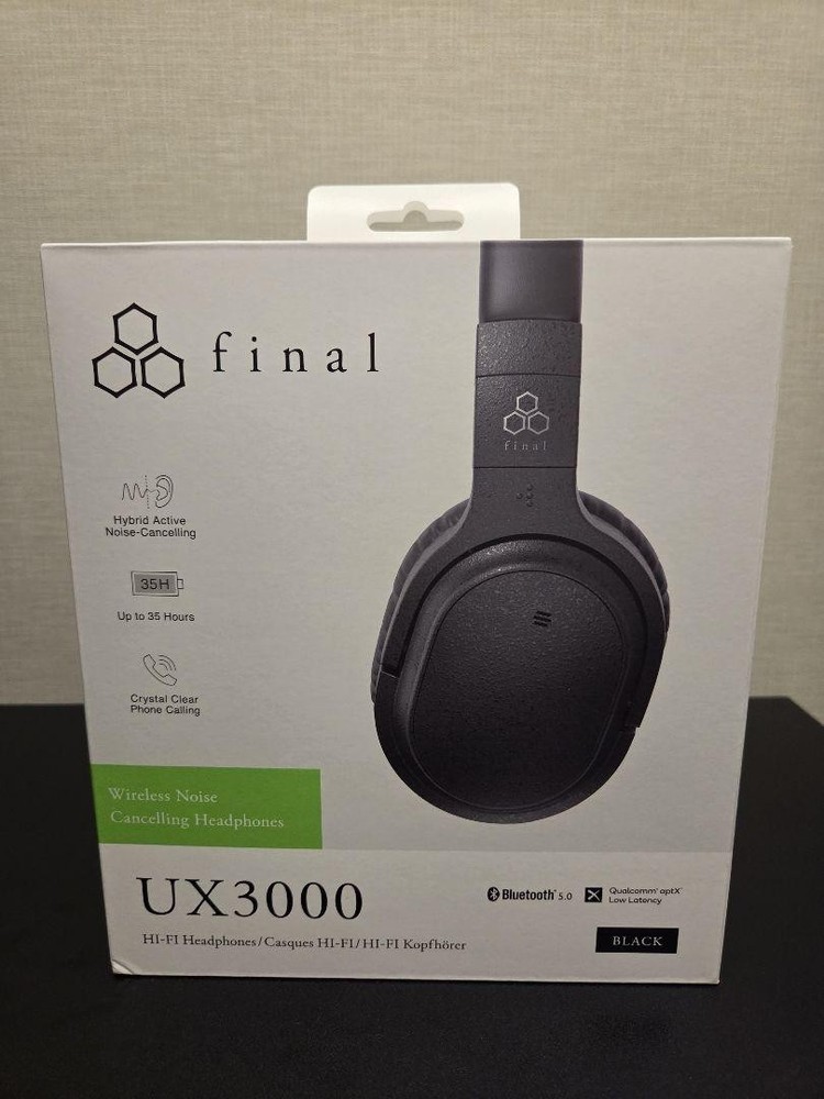 final UX3000 SV Wireless Bluetooth Headphones Noise Cancelling Black USED Good