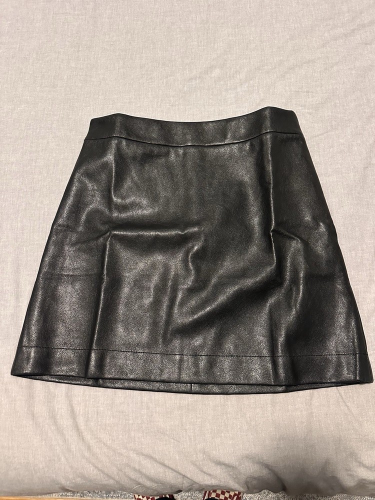 J. Crew Faux Leather A-Line Mini-Skirt NWT Sz 10