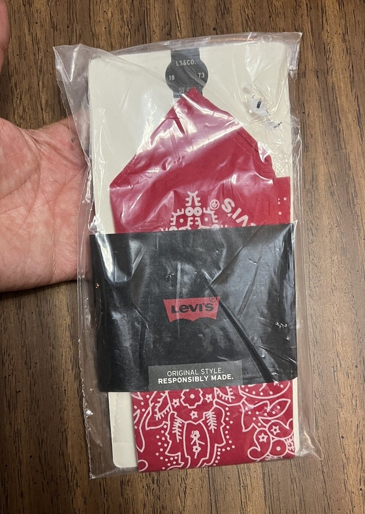 Levi’s Red Bandana Handkercheif New Sealed