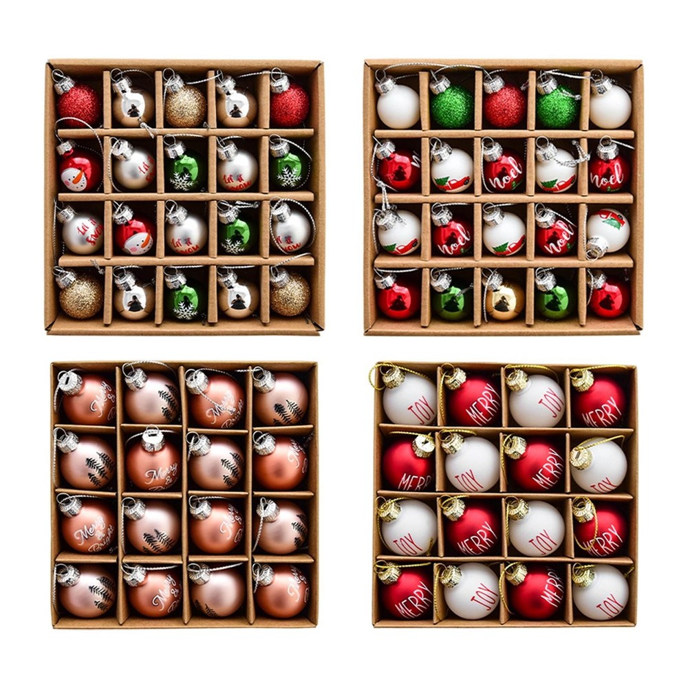 16 pieces Christmas balls glass Christmas tree balls tree decorations decoration