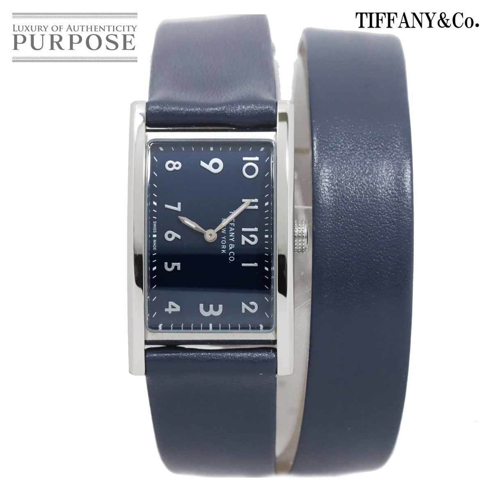 Tiffany Co. East West 34677344 Women s Watch Navy Dial Quartz Watch East West