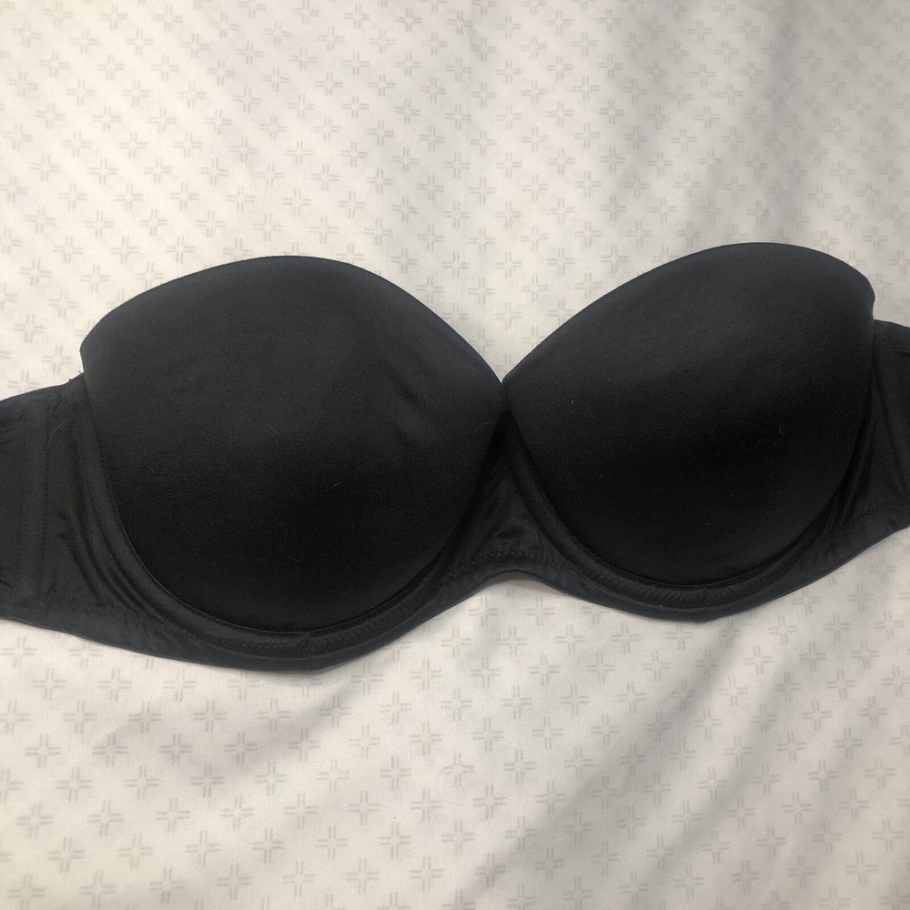 Victorias Secret Black Strapless Bra 34C **READ