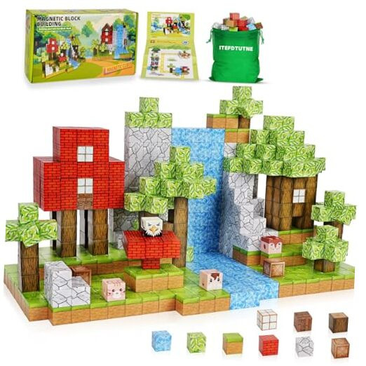 100PCS Magnetic Building Blocks for Kids Ages 3-5 STEM Educational Toy Set