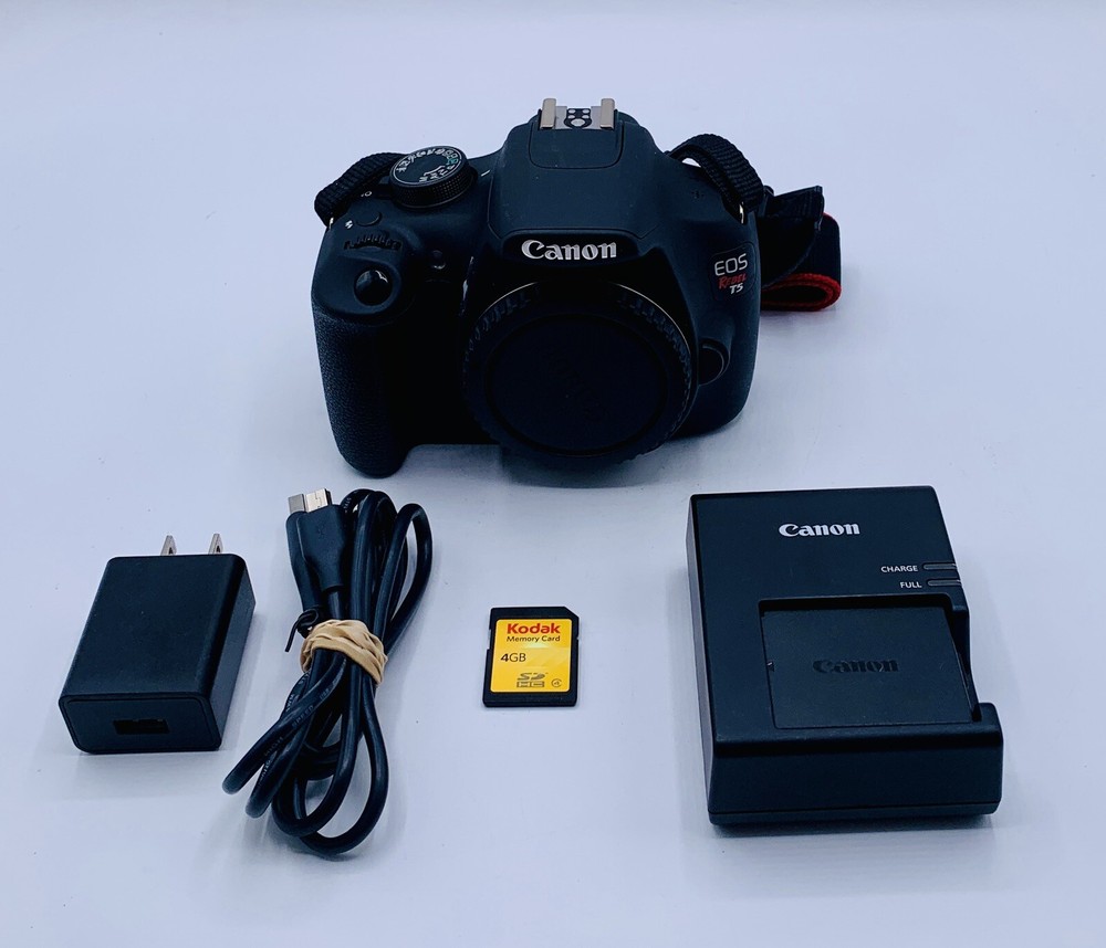 Canon EOS Rebel T5 DSLR 18 MP Camera - Black (Body Only) *See Details*