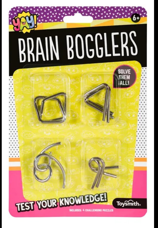 Brain Bogglers 6pc Metal Brain Puzzles + AFTER CHRISTMAS SALE-image