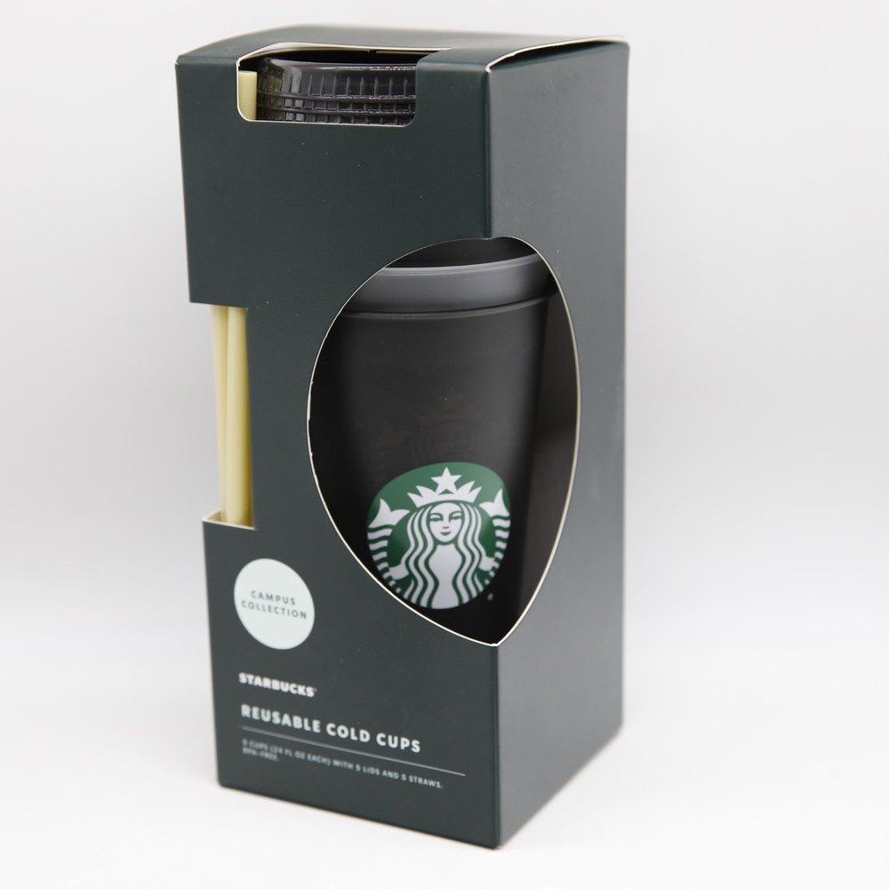 Set Of 5 Starbucks Campus Collection CU Buffs Reusable Cold Cups New In Box