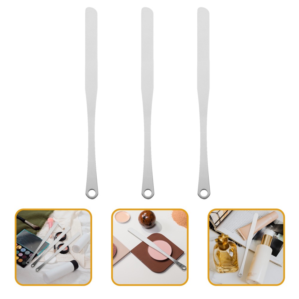 3-Piece Large Cosmetic Spatula Set for Liquid Foundation Makeup
