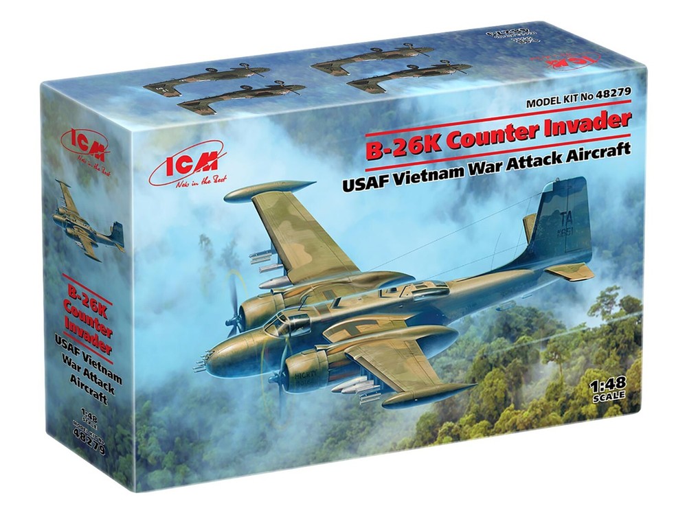 1:48 ICM B-26K Counter Invader USAF Vietnam War Attack Bomber