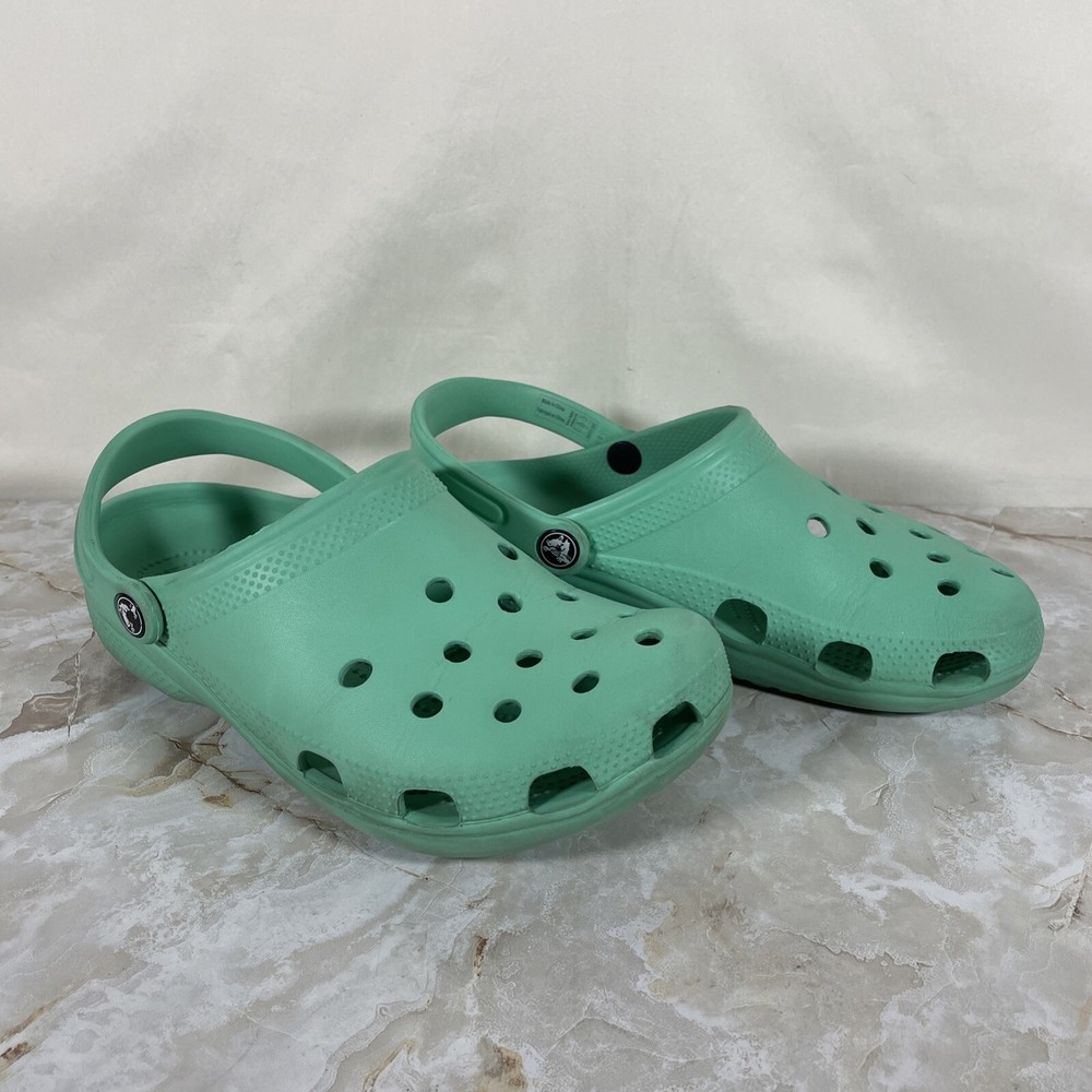 Crocs Unisex Adult Classic Clogs Mint Green 1001 Womens Size 10 Mens Size 8