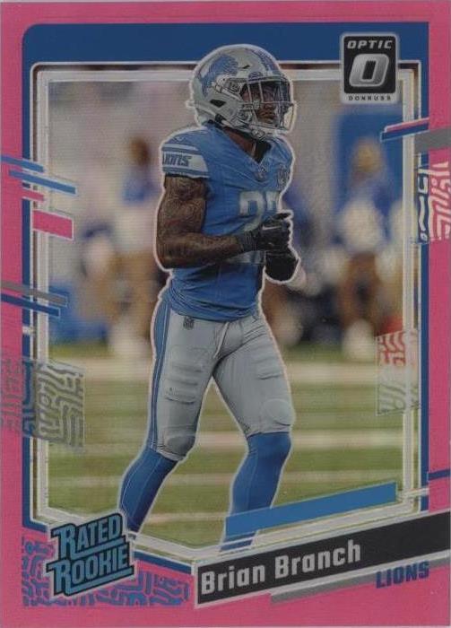 2023 Panini Donruss Optic - Rated Rookie Pink Prizm #233 Brian Branch (RC)