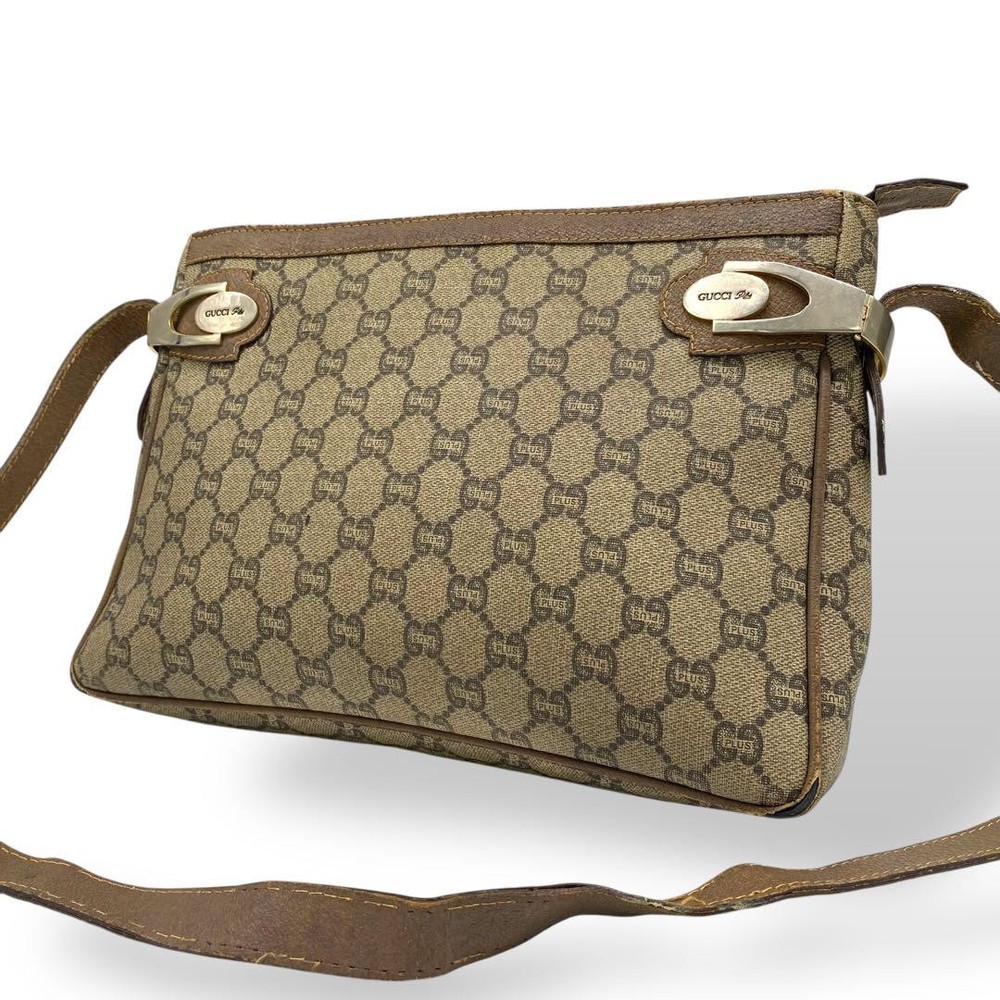 Gucci PVC Leather Shoulder Bag with All-Over Pattern