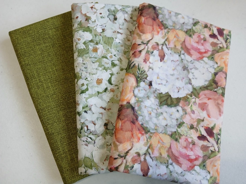 Lot 3 coordinating yards quilting Fabric Cafe Focus Light Dark Free Ship