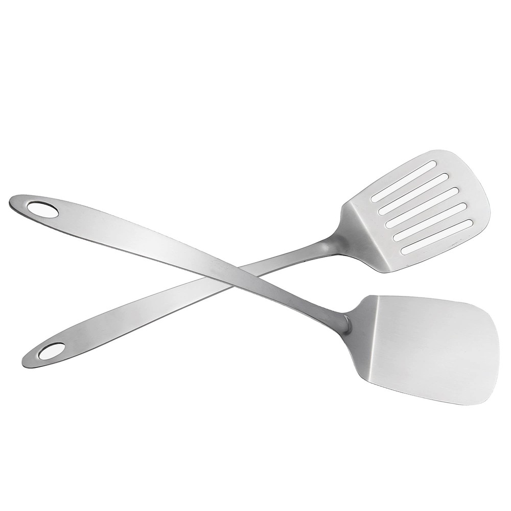 Kitchen Spatula Set Solid Turner Stainless Steel Turner Spatula Cooking Utens...