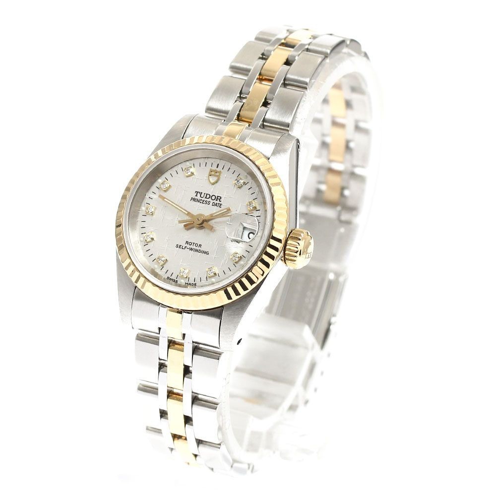 TUDOR Princess Date 92413 Gold 10P Diamond Automatic [Repair Required / As-Is]