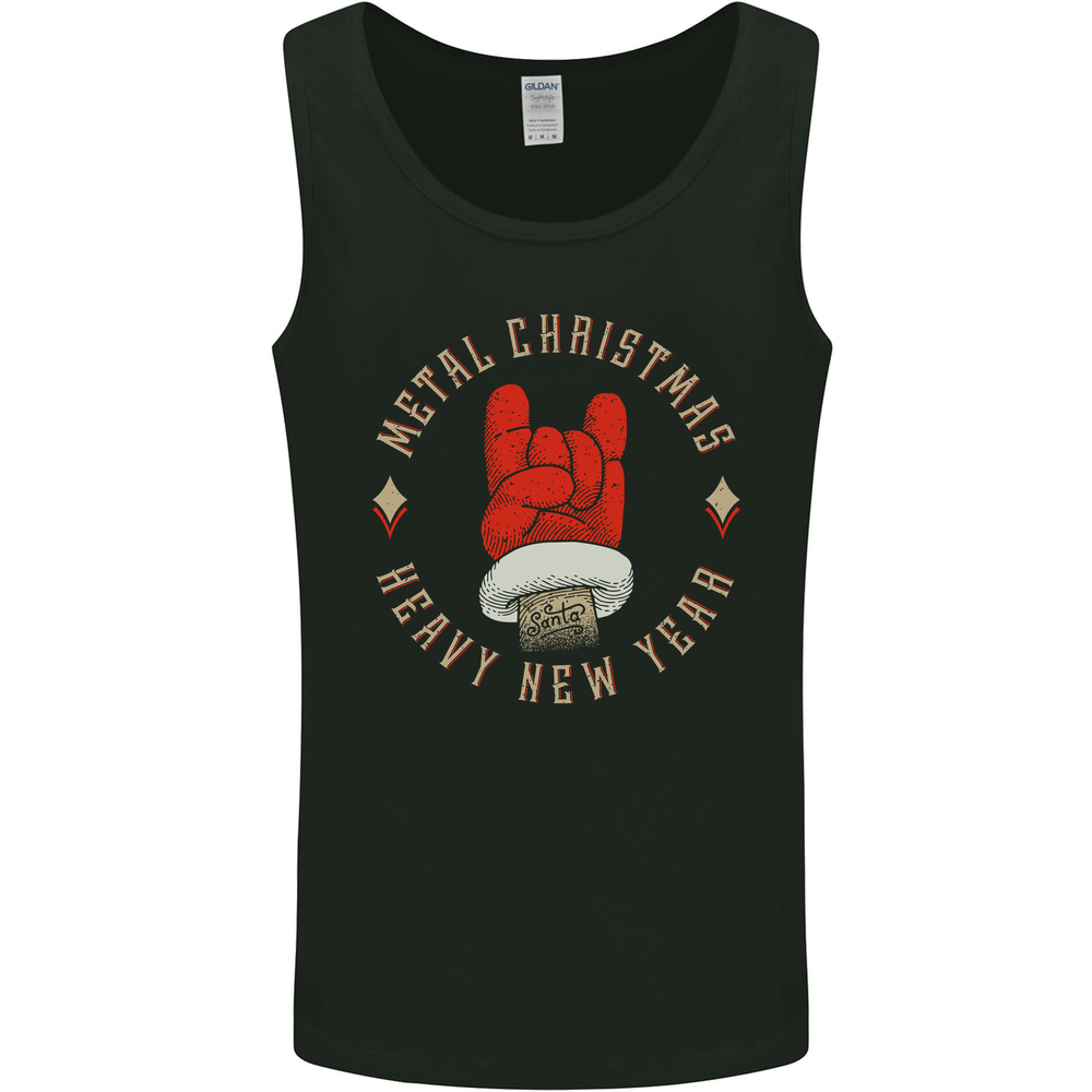 Metal Christmas Heavy Rock Music Guitar Mens Vest Tank Top