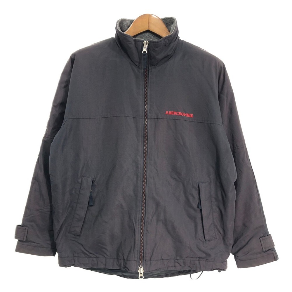 Abercrombie Fitch Navy Nylon Fleece Jacket Preowned