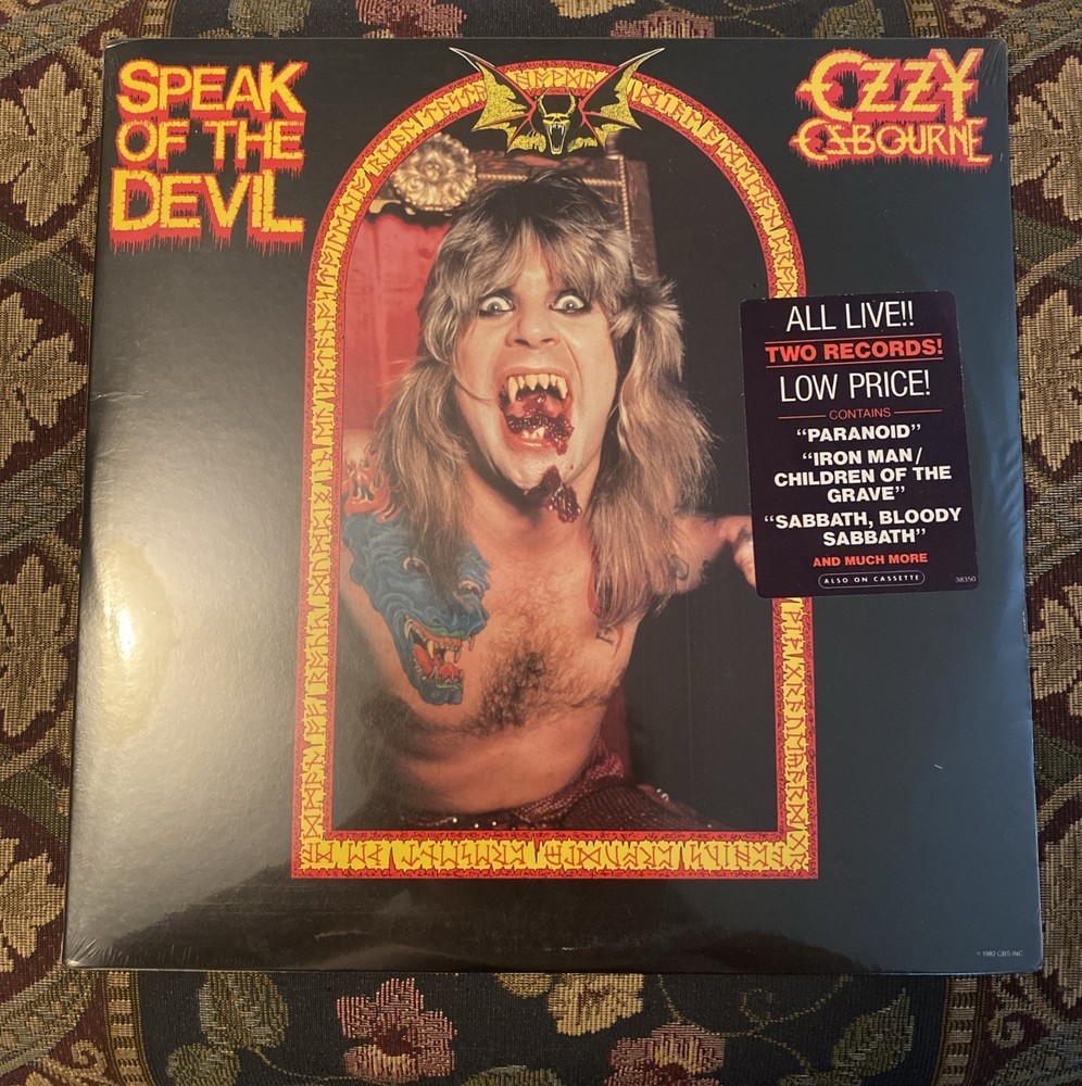 OZZY OSBOURNE ~ SPEAK OF THE  DEVIL ~ SEALED HYPE ‘82 JET ~2 LP 1st PRESS
