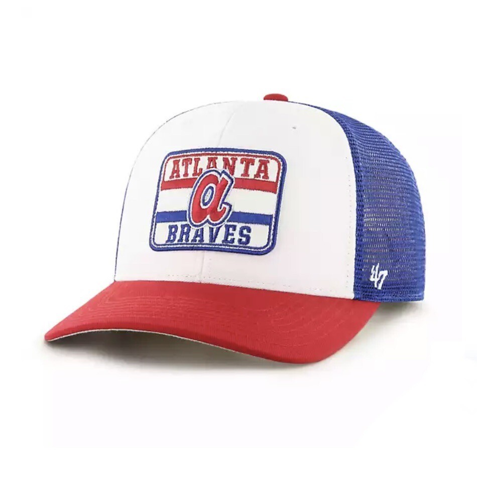 '47 Brand Atlanta Braves Cooperstown MVP Red White Blue Men’s Snapback Hat Cap
