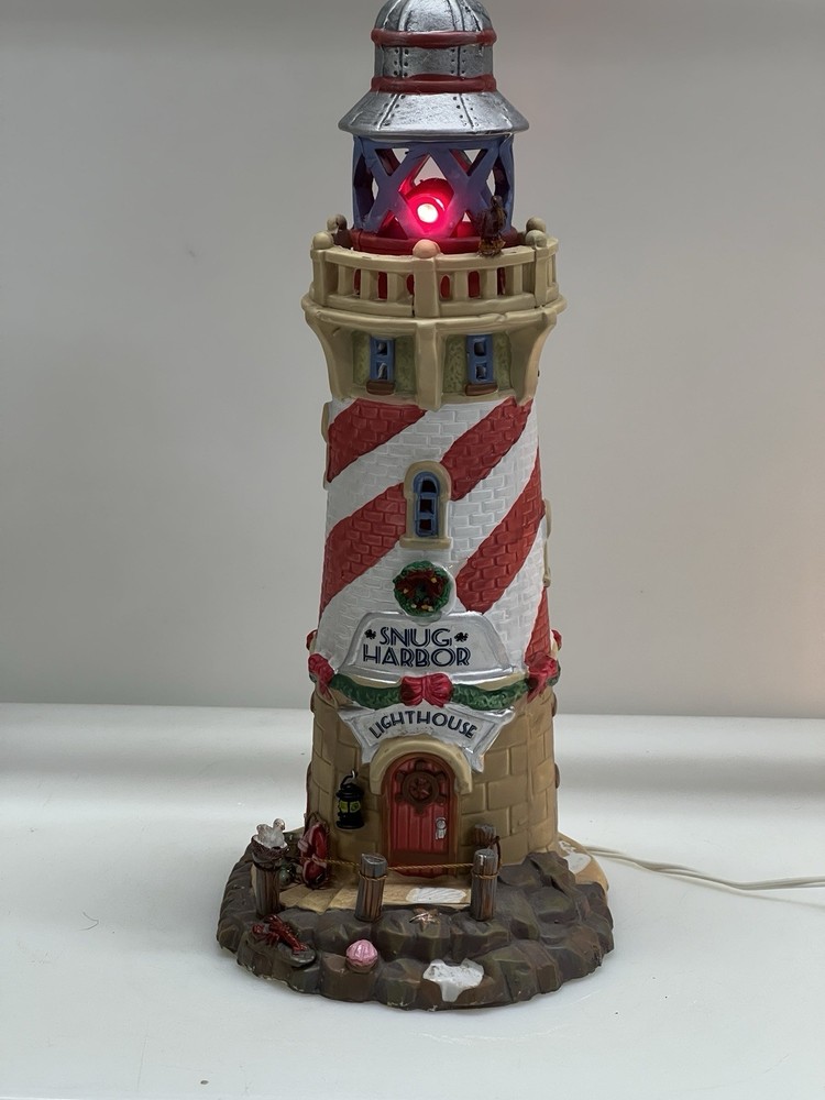 Lemax Snug Harbor Lighthouse with Light-Up Feature Retired 2013
