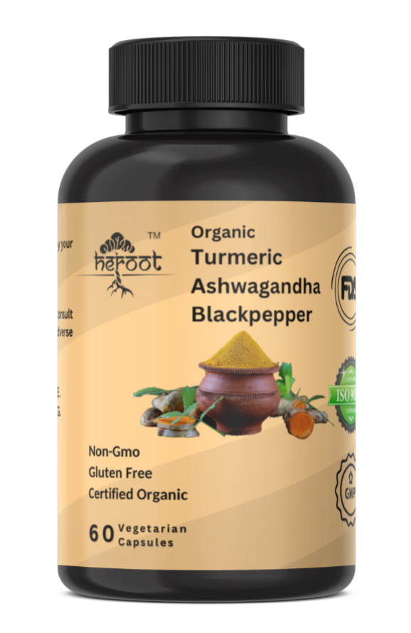 Turmeric, Ashwagandha & Black Pepper - Immune, Stress & Inflammation Support 60