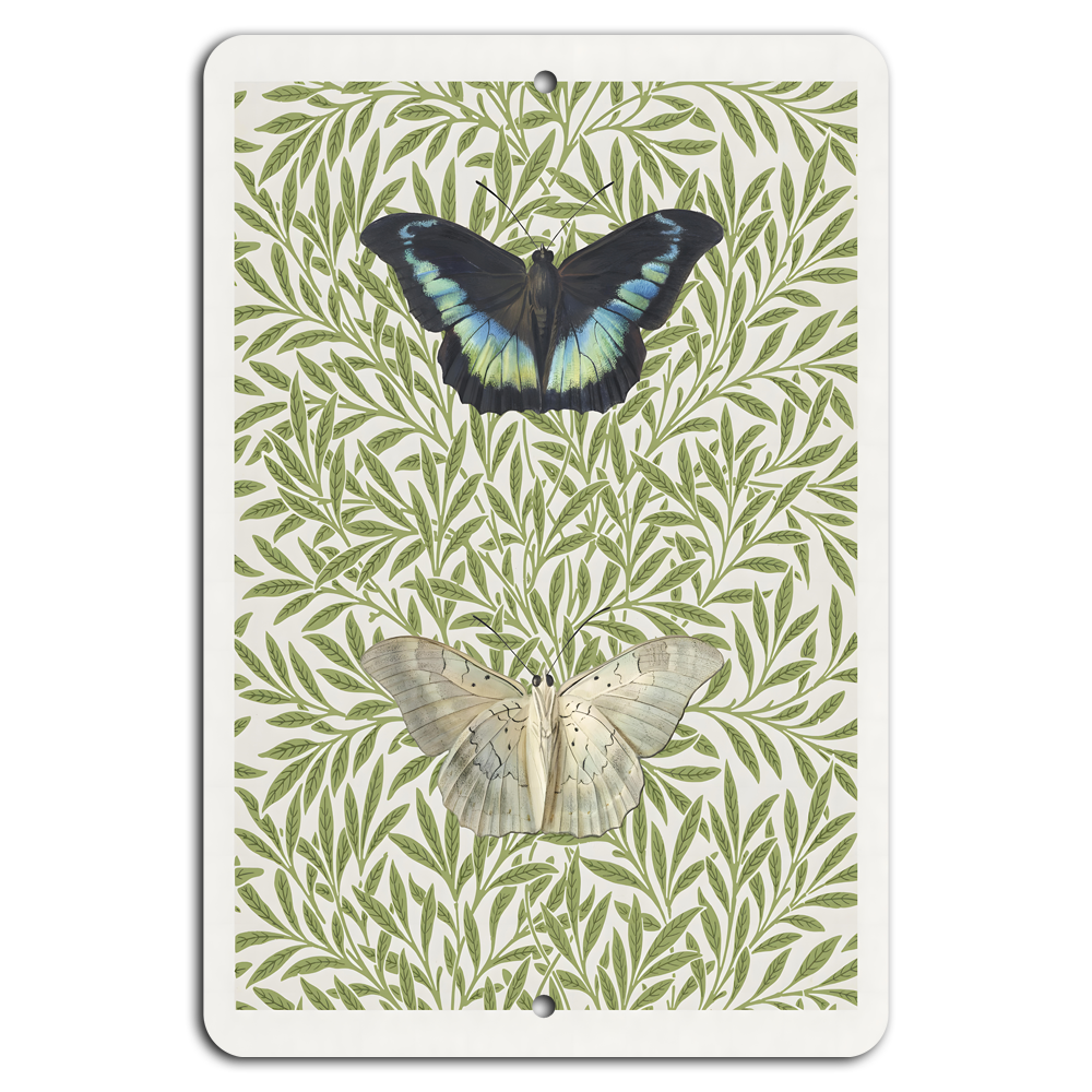 Enchanted Butterflies Adorn a Lush Leafy Canvas for Stunning Decor