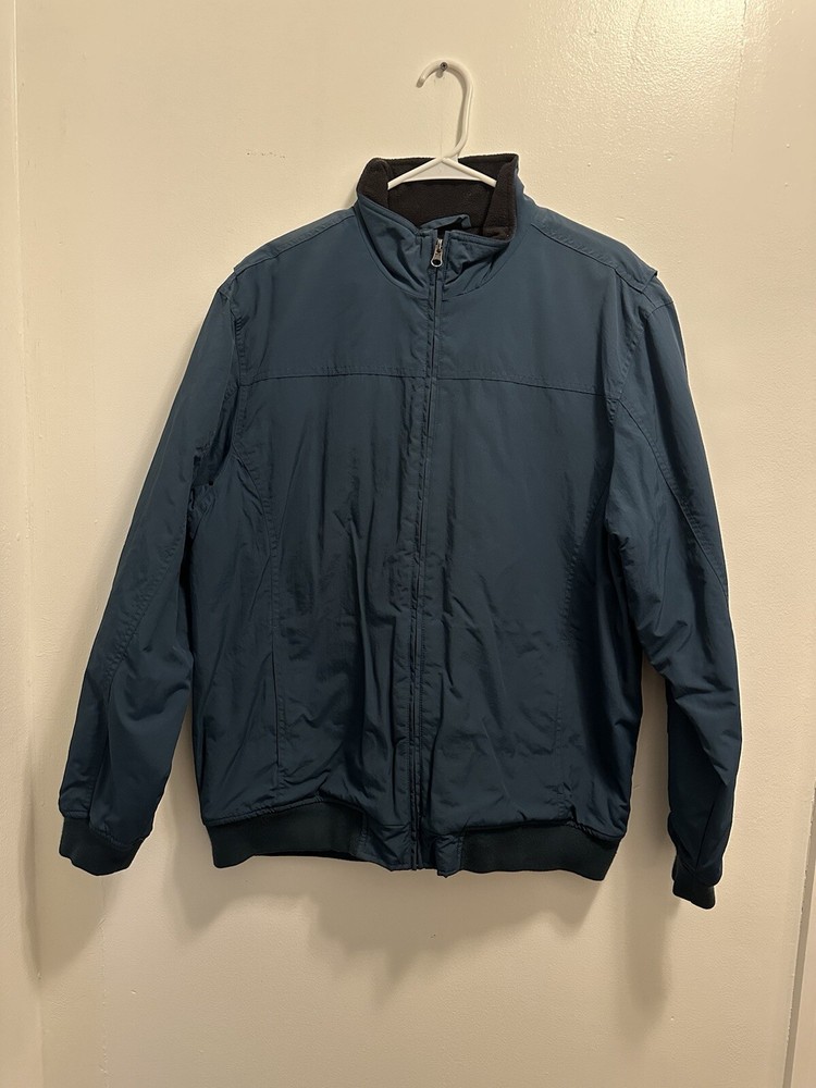 Outdoor Life Medium Blue Green Lightweight Windbreaker Parka for Winter and Fall Seasons