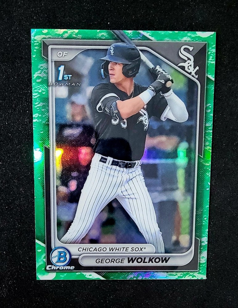 George Wolkow 2024 Bowman #BCP-144 Chrome Prospects Lunar Glow Refractor